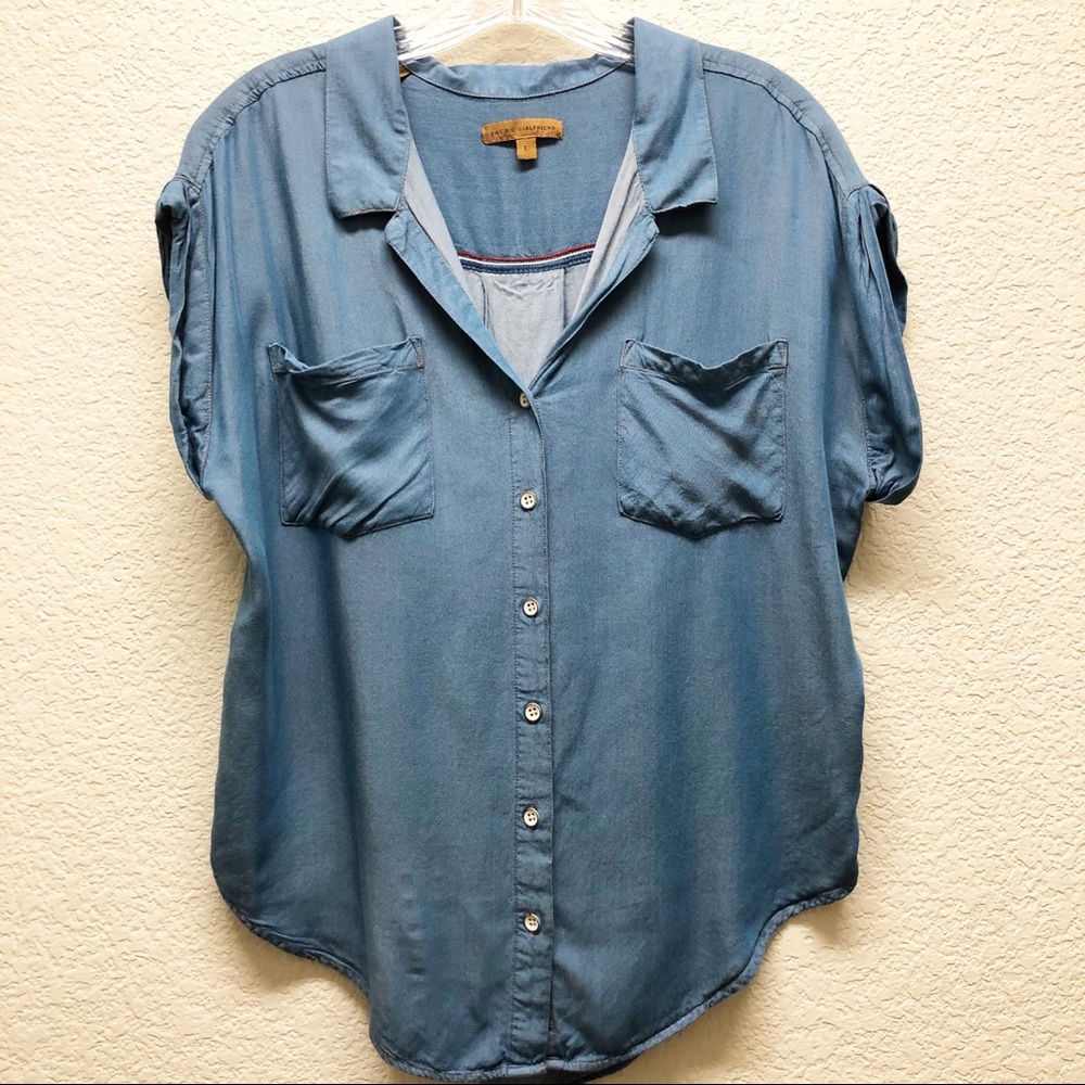 Jachs Girlfriend | Chambray Button Up Shirt - image 2